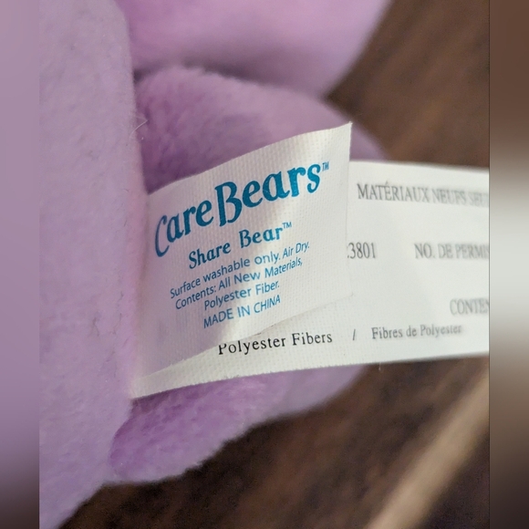 Care Bears Purple and White Stuffed Animal Plush - Picture 7 of 10